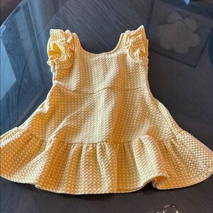 Janie and Jack Yellow Gingham Dress